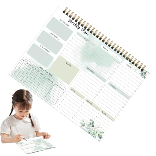 Schreibtisch-Wochenplaner, schicker Tagesplaner, College-Schulbedarf, Arbeitsplaner, Organizer, Produktivitätsplaner, Notizblock für Kinder und Erwachsene Schreibtisch-Wochenplaner, schicker Tagesplaner, College-Schulbedarf, Arbeitsplaner, Organizer, Produktivitätsplaner, Notizblock für Kinder und Erwachsene von Sirseon