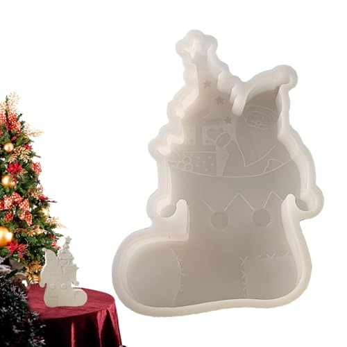 Silikon-Kerzenform, niedliche Gießformen, Weihnachts-Backformen, Harz-Bastelform, wiederverwendbare Urlaubs-Fondantformen für Weihnachten von Sirseon