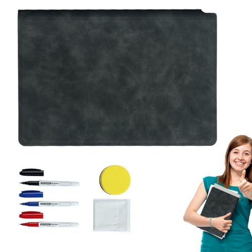 Trockener Notizblock, abwischbares Notizbuch, wiederverwendbar, A5, abwischbar, mit 3 Markern für Bildung Trockener Notizblock, abwischbares Notizbuch, wiederverwendbar, A5, abwischbar, mit 3 Markern für Bildung von Sirseon