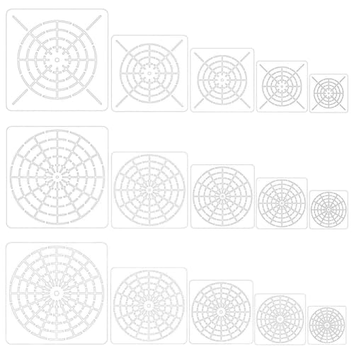Sirxlevcy 15-Teiliges Mandala-Malwerkzeug-Schablonen-Set, Wiederverwendbare Mandala-Schablonenvorlage für DIY-Malerei auf, und Leinwand Sirxlevcy 15-Teiliges Mandala-Malwerkzeug-Schablonen-Set, Wiederverwendbare Mandala-Schablonenvorlage für DIY-Malerei auf, und Leinwand von Sirxlevcy