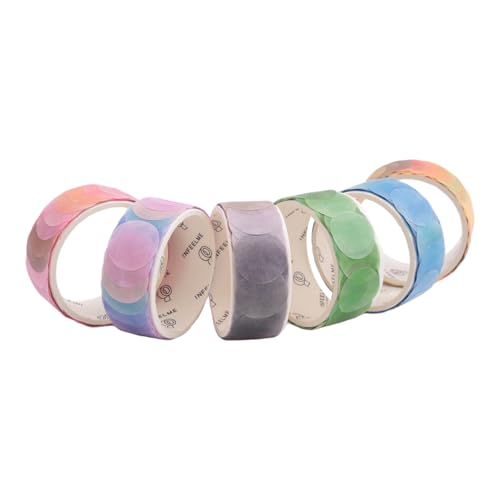 Sirxlevcy 6 Rollen Morandi Dots Washi Tape Dot Stickers Circle Dot Labels für DIY Dekorative Tagebuch Planer Scrapbooking Fotoalben Sirxlevcy 6 Rollen Morandi Dots Washi Tape Dot Stickers Circle Dot Labels für DIY Dekorative Tagebuch Planer Scrapbooking Fotoalben von Sirxlevcy