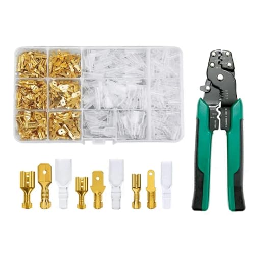 Sirxlevcy 900-Teilige Crimp-Klemmen-O-Förmige Spleiß-Terminierung 2,8/4,8/6,3 mm Drahtverbinder-Kabel-Terminierungszange Sirxlevcy 900-Teilige Crimp-Klemmen-O-Förmige Spleiß-Terminierung 2,8/4,8/6,3 mm Drahtverbinder-Kabel-Terminierungszange von Sirxlevcy