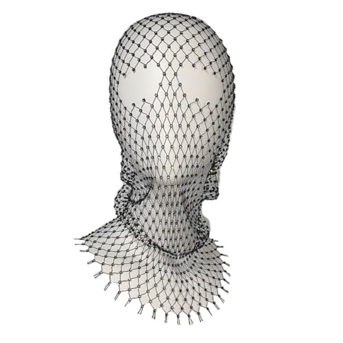 Sirxlevcy Juwelenbesetzte Strass-Netzmaske, Funkelnde Karnevals-Kopfbedeckung, Nachtclub-Accessoires für Damen, Schwarz Sirxlevcy Juwelenbesetzte Strass-Netzmaske, Funkelnde Karnevals-Kopfbedeckung, Nachtclub-Accessoires für Damen, Schwarz von Sirxlevcy