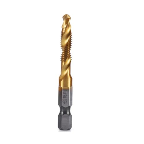 Sirxlevcy M6 X 1 mm Sechskantschaft, Titanbeschichtet, HSS-Gewinde, Metrischer Gewindebohrer, Schraubmaschine, Verbundgewindebohrer, Offenes Fasenwerkzeug Sirxlevcy M6 X 1 mm Sechskantschaft, Titanbeschichtet, HSS-Gewinde, Metrischer Gewindebohrer, Schraubmaschine, Verbundgewindebohrer, Offenes Fasenwerkzeug von Sirxlevcy