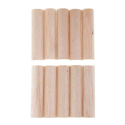 10 Stück 80 mm – Premium Lindenholz, halbrunde Holzstange, hohl, halbrund, Holzstab für Haus, Schiff, Handwerk, Modell, Heimwerker, Holzbau, Bauanwendungen von Sitrda