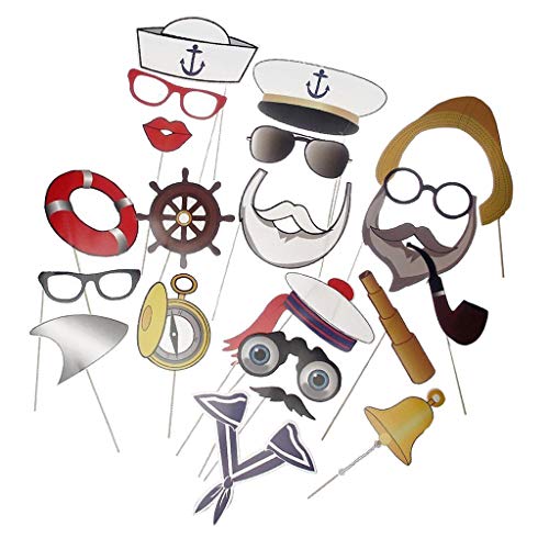 Lustige Matrosen-Fotorequisiten, verschiedene Stile, Captain Navy, nautische Requisiten, für Kinder, Halloween, Geburtstag, Partyzubehör von Sitrda