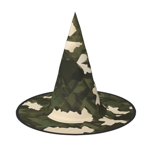 Siulas Halloween-Hexenhut-Kostüm, Hexenhüte für Damen, Armee-Camouflage-Hexenkappe, Zubehör für Weihnachtsfeier, Schwarz von Siulas