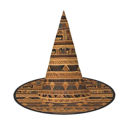 Siulas Halloween-Hexenhut-Kostüm, Hexenhüte für Damen, ägyptische Fresken, Hexenkappe, Zubehör für Weihnachtsfeier, Schwarz von Siulas