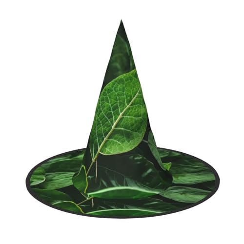 Siulas Halloween-Hexenhut-Kostüm, Hexenhüte für Damen, grünes Blatt, Natur-Hexenkappe, Zubehör für Weihnachtsfeier, Schwarz von Siulas