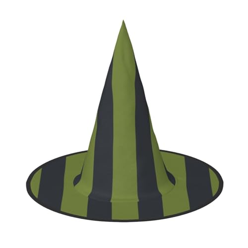 Siulas Halloween-Hexenhut-Kostüm, Hexenhüte für Damen, solide dunkelgrüne Hexenkappe, Zubehör für Weihnachtsfeier, schwarz von Siulas