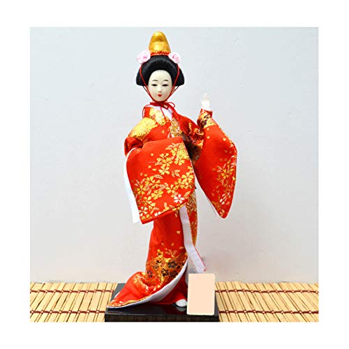 Siunwdiy Vintage Ethnische japanische Geisha-Puppen Statue, Kimono Puppen für Mädchen-Geschenk Miniatur-Figuren-Sammlung,#09,12inch von Siunwdiy