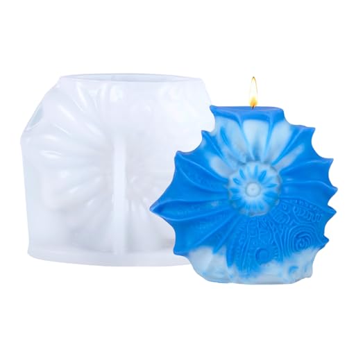 3D Muschel Kerzenform Duftkerze Silikonform Duftkerzen 3D Kerzengießform Kerzenform Ozeans Diffusor Stein Silikonform Silikonformen Gießformen Silikon Kerzenformen Zum Gießen Epoxidharz Formen von Siuwddee