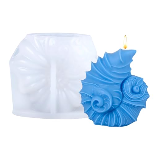 3D Muschel Kerzenform Duftkerze Silikonform Duftkerzen 3D Kerzengießform Kerzenform Ozeans Diffusor Stein Silikonform Silikonformen Gießformen Silikon Kerzenformen Zum Gießen Epoxidharz Formen von Siuwddee