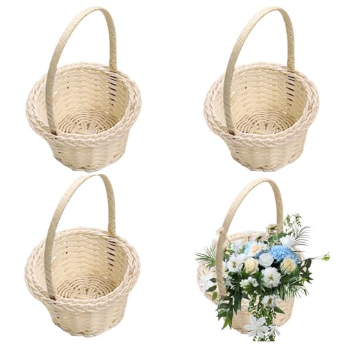 4 Stück Körbe Für Blumenmädchen Blumenkorb Hochzeit Blumenkinder Korb Mini Korb Blumenmädchen Körbchen Webkörbe Hochzeits Blumenkorb Mit Griff Für Tischdeko 4 Stück Körbe Für Blumenmädchen Blumenkorb Hochzeit Blumenkinder Korb Mini Korb Blumenmädchen Körbchen Webkörbe Hochzeits Blumenkorb Mit Griff Für Tischdeko von Siuwddee