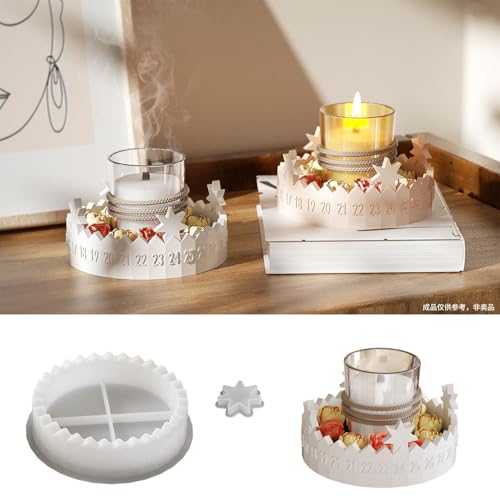 Gießformen Silikon Adventskranz, Gießform Adventskalender, Silikonformen Gießformen Weihnachten Gießformens Silikon Weihnachten, Ringförmige Glücksstern Kerzenhalterform Für Duftkerzenherstellung Gießformen Silikon Adventskranz, Gießform Adventskalender, Silikonformen Gießformen Weihnachten Gießformens Silikon Weihnachten, Ringförmige Glücksstern Kerzenhalterform Für Duftkerzenherstellung von Siuwddee