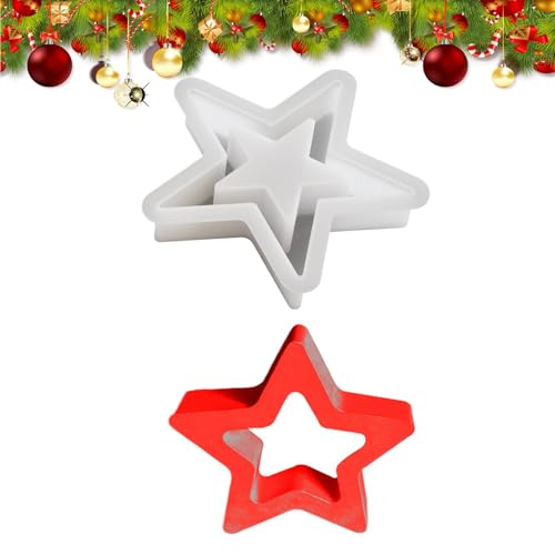 Silikonform Weihnachten Stern, Silikonform Kerzenhalter Stern, Silikonform Kerzenhalter, Silikonform Stern, Stern Kerzenformen Zum Gießen, Silikonformen Gießformen Weihnachten Für Handwerk von Siuwddee