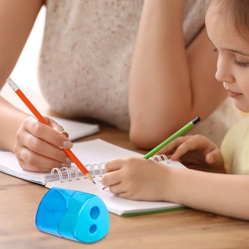 Siuwddee Bleistiftspitzer Für Klassenzimmer - Doppelte Bohrungen Kinder Bleistiftanspitzer,Schüler Kinder Zubehör Für Wohnheim Kita Zuhause Bibliothek von Siuwddee