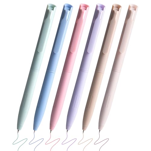 Siuwddee Bunte Gelschreiber, Schnelltrocknende Tinte Farbige Schreibgeräte Set, 6er Set Kugelschreiber Schnelltrocknend Flüssig Schreibend 0,5 mm Spitze Druckmechanik Multifunktion Für Kalligraphie Siuwddee Bunte Gelschreiber, Schnelltrocknende Tinte Farbige Schreibgeräte Set, 6er Set Kugelschreiber Schnelltrocknend Flüssig Schreibend 0,5 mm Spitze Druckmechanik Multifunktion Für Kalligraphie von Siuwddee