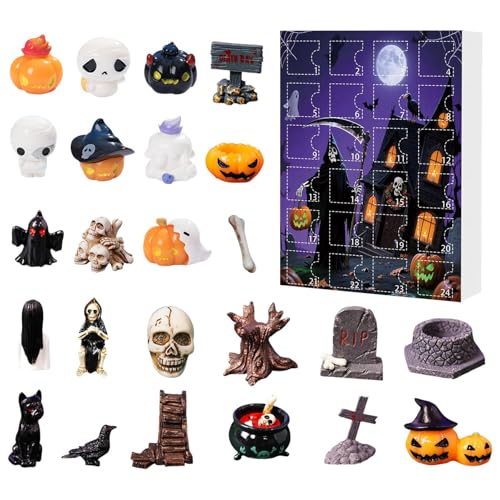 Siuwddee Halloween Dekorations Countdown Kalender - Gruselige 24 Stücke Kürbis Geist Halloween Motiv,Saisonales Deko-Set Für Kinder Teenager Familie Siuwddee Halloween Dekorations Countdown Kalender - Gruselige 24 Stücke Kürbis Geist Halloween Motiv,Saisonales Deko-Set Für Kinder Teenager Familie von Siuwddee
