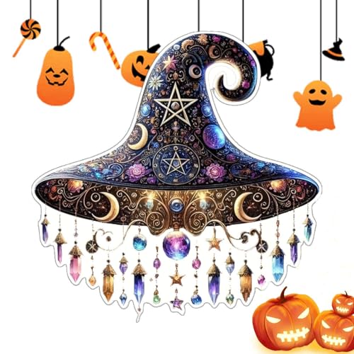 Siuwddee Halloween Hexenhut Dekoration - Fensterdeko Hexenhut Halloween - 2D Saisonschmuck Für Wand, Tür, Fenster, Party, Zuhause, Thementische Siuwddee Halloween Hexenhut Dekoration - Fensterdeko Hexenhut Halloween - 2D Saisonschmuck Für Wand, Tür, Fenster, Party, Zuhause, Thementische von Siuwddee