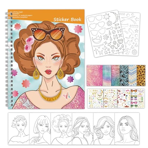 Siuwddee Mädchen Stickerbücher | Mode Design Malsticker Buch Für Kleinkinder,Interaktives Lernspielzeug Für Kinder Ab 3 Jahren Mädchen Lehrer Zuhause Reise Spielzeit Siuwddee Mädchen Stickerbücher | Mode Design Malsticker Buch Für Kleinkinder,Interaktives Lernspielzeug Für Kinder Ab 3 Jahren Mädchen Lehrer Zuhause Reise Spielzeit von Siuwddee