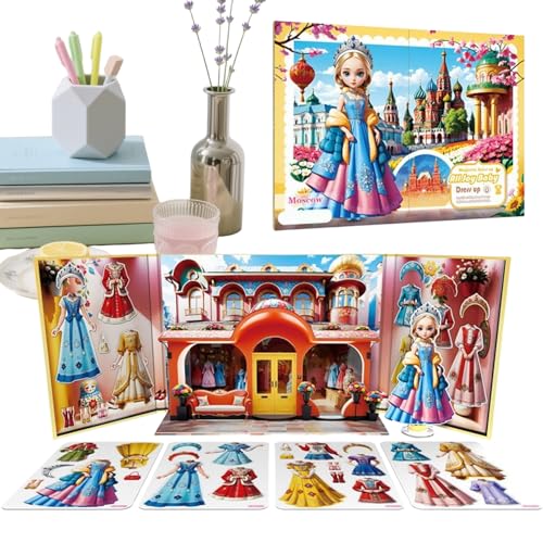 Siuwddee Puppen Verkleiden - Prinzessin magnetische Verkleidungsaufkleber Papierpuppe,Puzzlespiel Rollenspiel Geschenk Kinder Mädchen Reise Unterricht Haus Auto Siuwddee Puppen Verkleiden - Prinzessin magnetische Verkleidungsaufkleber Papierpuppe,Puzzlespiel Rollenspiel Geschenk Kinder Mädchen Reise Unterricht Haus Auto von Siuwddee