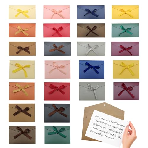 Bunte briefumschläge,Versandtaschen Set,24 Stück Farbige briefumschläge Kraftpapier Umschläge mit Bändern Briefumschläge für Thanksgiving Hochzeit Briefumschläge weihnachten, 12 Farben Bunte briefumschläge,Versandtaschen Set,24 Stück Farbige briefumschläge Kraftpapier Umschläge mit Bändern Briefumschläge für Thanksgiving Hochzeit Briefumschläge weihnachten, 12 Farben von Sivono