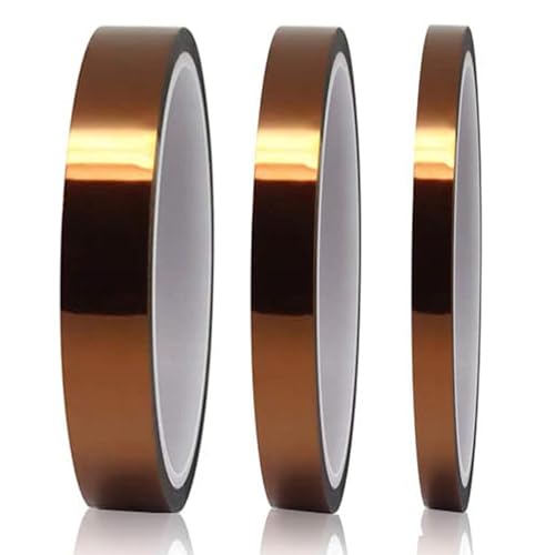 Hitzebeständiges Klebeband,3 Rollen Polyimid Hitzebeständig Electrical tape Klebeband hitzebeständig für 3D-Drucker Löten, Pulverbeschichtung, Sublimation und isolierenden Leiterplatten 5/10/15mm Hitzebeständiges Klebeband,3 Rollen Polyimid Hitzebeständig Electrical tape Klebeband hitzebeständig für 3D-Drucker Löten, Pulverbeschichtung, Sublimation und isolierenden Leiterplatten 5/10/15mm von Sivono