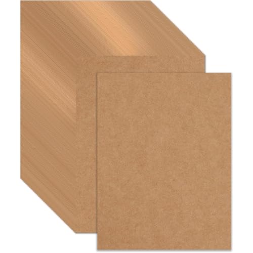 Kraftpapier karten,50 Stücke A4 druckerpapier Kraftpapier 21X29.7CM Bastelkarton Druckbar Postkarten Blanko Karten für Einladungen, Speisekarten, Bastelarbeiten, DIY Karten(Braun,Size:29.7 * 21CM) von Sivono