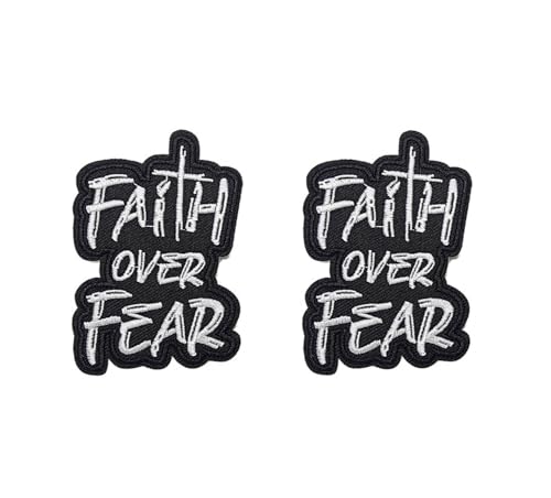 2 Stück Schwarz Weiß Faith Over Fear Encouragement Aufbügel/Aufnähen 2 Stück Schwarz Weiß Faith Over Fear Encouragement Aufbügel/Aufnähen von Siwenjiang