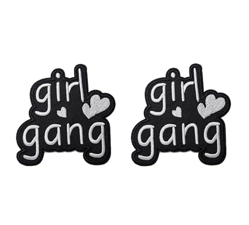 2 Stück Schwarz Weiß Herz Mädchen Gang Girl Frauen Stil Bügelbild Aufnähen Patch 2 Stück Schwarz Weiß Herz Mädchen Gang Girl Frauen Stil Bügelbild Aufnähen Patch von Siwenjiang