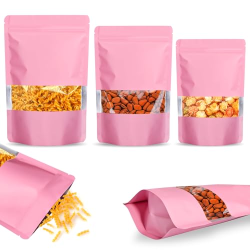 Geruchsdichte Beutel, wiederverschließbare Verpackungsbeutel, matt, Stand-Up-Folienbeutel mit transparentem Fenster, 16,3 x 24,9 cm, verschließbar, geruchsdicht, für Lebensmittelaufbewahrung, kleine Geruchsdichte Beutel, wiederverschließbare Verpackungsbeutel, matt, Stand-Up-Folienbeutel mit transparentem Fenster, 16,3 x 24,9 cm, verschließbar, geruchsdicht, für Lebensmittelaufbewahrung, kleine von SixWeKit