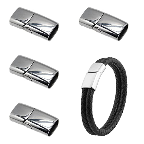 Sixfolo 4 Stück Armband Verschlüsse,Magnetverschluss Schmuck Edelstahl Verschluss für Lederband 6mm,Rechteck Armband Verschlüsse Silber für Armband Verschlüsse zum Basteln Sixfolo 4 Stück Armband Verschlüsse,Magnetverschluss Schmuck Edelstahl Verschluss für Lederband 6mm,Rechteck Armband Verschlüsse Silber für Armband Verschlüsse zum Basteln von Sixfolo