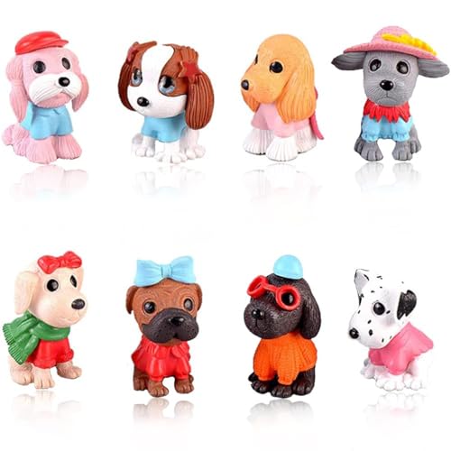 8pcs Hundekuchen-Deckel, Welpen-Kuchen-Kuchen-Deckel, Mini-Hund-Welpen-Figuren Spielzeug, Hundekuchen-Dekorationen für Kinder Geburtstags-Baby-Dusche-Hunde-Tier-Thema-Partyzubehör 8pcs Hundekuchen-Deckel, Welpen-Kuchen-Kuchen-Deckel, Mini-Hund-Welpen-Figuren Spielzeug, Hundekuchen-Dekorationen für Kinder Geburtstags-Baby-Dusche-Hunde-Tier-Thema-Partyzubehör von Sixfox