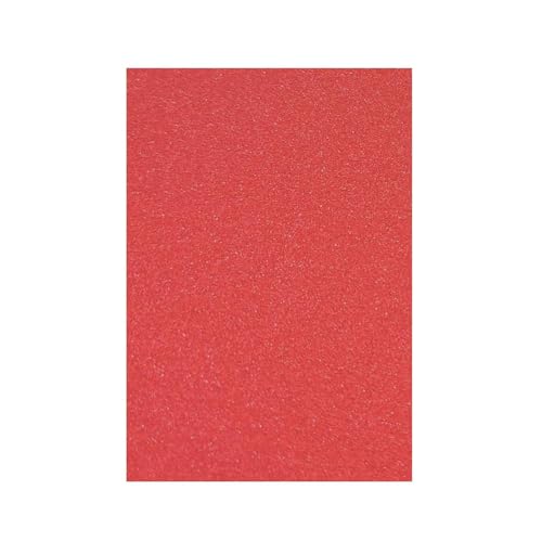 Glitzerpapier, A4, 250 g/m², Glitzer-Karton, gemischte Farben, Glitzerkarton, A4, Glitzerkarton, Bastelkarte für Bastelarbeiten, Dekoration, 10 Stück (rot) von Sixstore