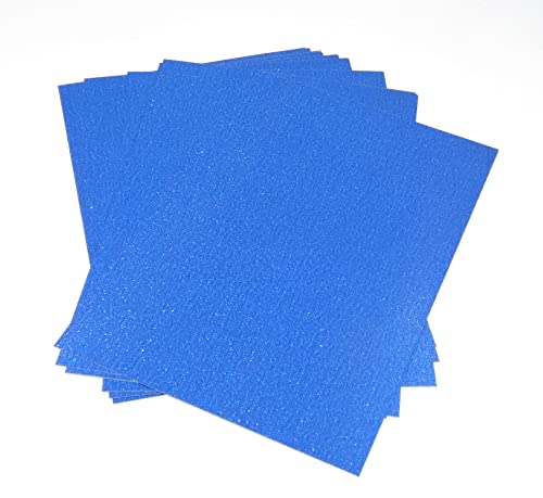 Glitzerpapier, A4, 250 g/m², Glitzer-Karton, gemischte Farben, Glitzerkarton, A4, Glitzerkarton, Bastelkarte für Bastelarbeiten, Dekoration (blau), 10 Stück von Sixstore