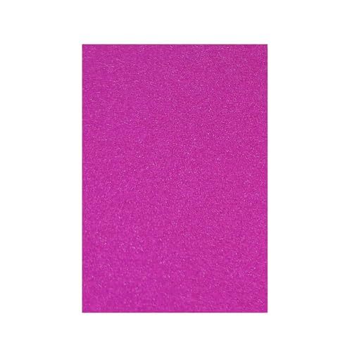 Glitzerpapier, A4, 250 g/m², Glitzer-Karton, gemischte Farben, Glitzer-Karton, A4, Glitzerkarton, Bastelkarte für Bastelarbeiten, Dekoration (Hot Pink), 10 Stück von Sixstore