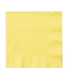 Happium 20 Stück Gelb Pastell Einwegservietten, Servietten Papierservietten Partyzubehör Tischdekorationen für Geburtstagsfeier, Kindertag, 33 x 33 cm von Sixstore