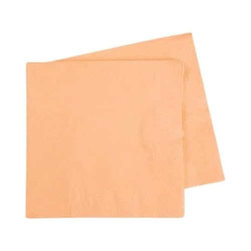 Happium 20 Stück Orange Pastell Einwegservietten, Servietten Papierservietten Partyzubehör Tischdekorationen für Geburtstagsfeier, Kindertag, 33 x 33 cm von Sixstore