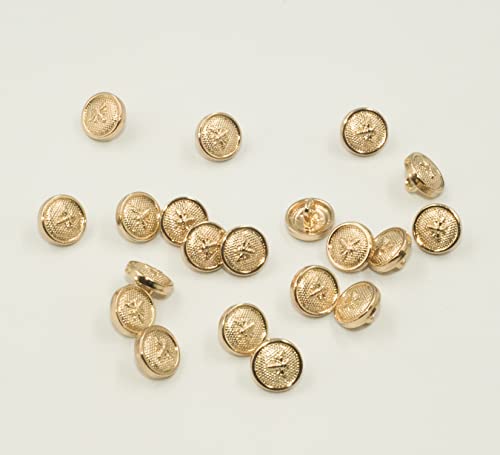 Sixstore Retro Klassische Bienentextur Metallknopf Gold Rund Muster für DIY Handwerk Knopf Nähen Anzug Uniform Mantel Dekoration Hosen Zubehör 20 Stück Gold von Sixstore