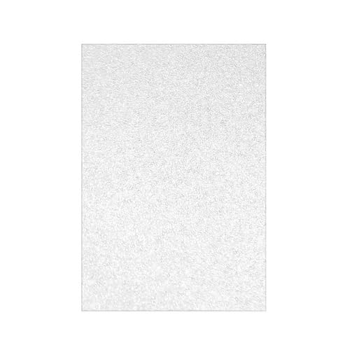 Sixstore 10 Blatt Glitzer-Kartonpapier, A4, Premium-Kartonpapier für Scrapbooking, DIY-Projekte, Party-Dekoration, Box-Verpackung, 250 g/m², weiß von Sixstore