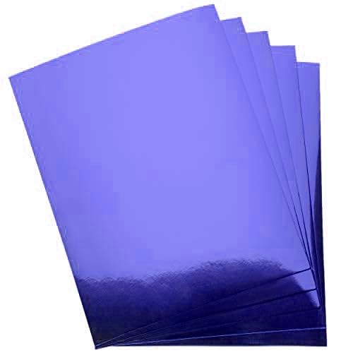 Sixstore 20 Blatt A4 Metallic-Karton, 250 g/m², Bastelbedarf für Kinder, ideal für Bastelaktivitäten und Dekorationsherstellung (blau) von Sixstore