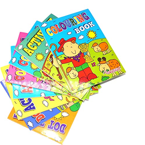 Sixstore 8 x A6 Mini Malbücher für Kinder, Partytüten, Spielzeug, zum Füllen, unterhaltsame Reiseutensilien und Partygeschenke (Farm) von Sixstore