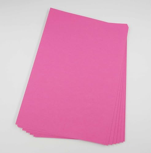 Sixstore Farbiges A4-Papier, farbiger Karton, 50 Blatt Papier in verschiedenen Farben, echtes 200 g/m², zum Basteln und Dekorieren, farbiges Kunstdruckpapier (297 x 210 mm) (Pink) von Sixstore