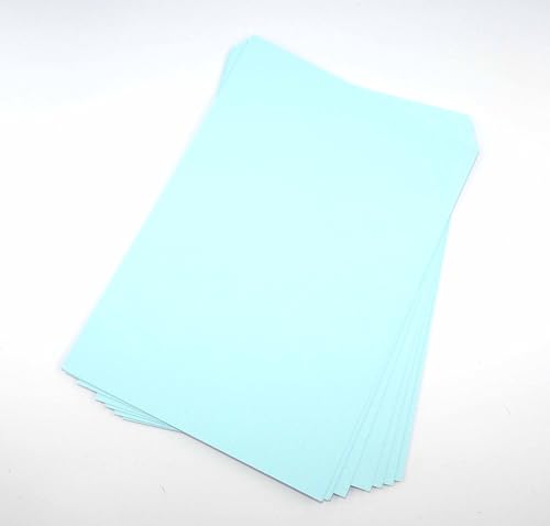 Sixstore Farbiges Papier, A4, 50 Blatt, echte 200 g/m², Basteln und Dekorieren, Kunstpapier (297 x 210 mm) (Babyblau) von Sixstore