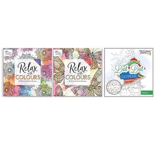 Sixstore Malbücher für Erwachsene, 3er Set Bücher, 180 Designs - Dot to Dot Travel Book, Malbuch Tier- und Musterillustrationen - Achtsamkeit und Entspannung Zeichenblock - Serie 3 Sixstore Malbücher für Erwachsene, 3er Set Bücher, 180 Designs - Dot to Dot Travel Book, Malbuch Tier- und Musterillustrationen - Achtsamkeit und Entspannung Zeichenblock - Serie 3 von Sixstore
