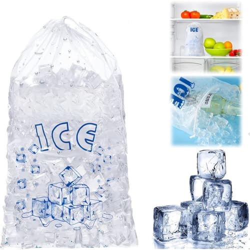 10 Stück Kunststoff-Eisbeutel mit Kordelzug, robuste Eisbeutel können 3,6 kg aushalten, Eiswürfelbeutel mit Kordelzug für Gefrierschrank, wiederverwendbare Gefrierschrank 10 Stück Kunststoff-Eisbeutel mit Kordelzug, robuste Eisbeutel können 3,6 kg aushalten, Eiswürfelbeutel mit Kordelzug für Gefrierschrank, wiederverwendbare Gefrierschrank von Siyinzu