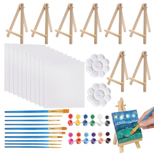 8 St Faltbare Mini Staffelei Dreieckige Holz Staffelei Kleins Mit Mini Leinwands Farbe Pinsel 10 St Leinwand Klein zum Bemalen DIY Malerei Hochzeit Tischdekoration Weihnachten Party 8 St Faltbare Mini Staffelei Dreieckige Holz Staffelei Kleins Mit Mini Leinwands Farbe Pinsel 10 St Leinwand Klein zum Bemalen DIY Malerei Hochzeit Tischdekoration Weihnachten Party von Siyrdxcbt