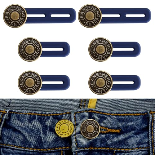 6 Stk Hosenbunderweiterung Knopf, Verstellbarer Hosenknopf Verlängerung, Knopfverlängerung für Hosen Expander Button Set für Hosen Jeans Knöpfe Männer und Frauen, Hosenerweiterung Schwangerschaft 6 Stk Hosenbunderweiterung Knopf, Verstellbarer Hosenknopf Verlängerung, Knopfverlängerung für Hosen Expander Button Set für Hosen Jeans Knöpfe Männer und Frauen, Hosenerweiterung Schwangerschaft von Siyurongg