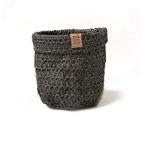 Sizo - Papiertüte als Übertopf | Aufbewahrungs-Box | Strickoptik | mit wasserdichtem, biologisch abbaubarem Innenfutter - Strick Sizo - Papiertüte als Übertopf | Aufbewahrungs-Box | Strickoptik | mit wasserdichtem, biologisch abbaubarem Innenfutter - Strick von Sizo